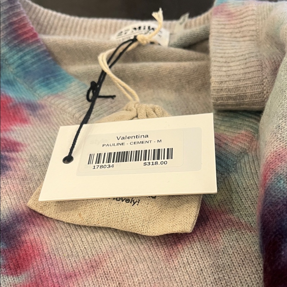 NWT 27 Miles Cashmere Sweater  Tie-Dye